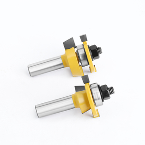 Routeur Bits Travail Du Bois LAVIE 2pcs <span class=keywords><strong>12mm</strong></span> 1/2 "Shank Shaker Rail & Stile Router Bit Set Carbide Porte Couteau À Bois Tenon Cutter Outils pour Bois 03055-C - Product Image 4