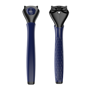 Rasoir en plastique en caoutchouc souple à bas prix Manche droit Rasoir à 5 lames pour hommes - Product Image 3