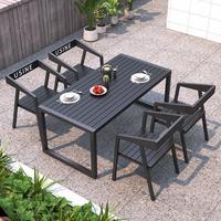 Ensemble de table et de chaises de restaurant en bois massif d'extérieur, écologique, durable, anti-corrosion, moderne, pour restaurant, barbecue