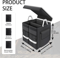 Organisateur de coffre de voiture OEM, pliable, multi-compartiments, pliable et imperméable, adapté aux voitures, SUV, mini-fourgonnettes