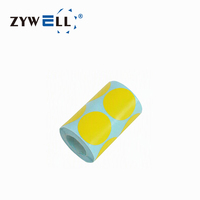 Étiquettes thermiques directes circulaires personnalisées 25*25mm, 2 rangées, 500 pièces/rouleau, étiquettes de produits, autocollants DIY avec logo, rouleau de papier