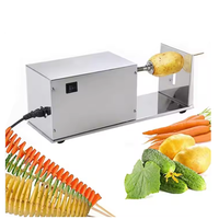 Elektrische Roestvrijstalen Spiraal Aardappel Twister Snijmachine Tornado Aardappel Snijmachine Tornado Aardappel Chip Toren Snijmachine