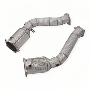 Tubería de Escape OEM SS304 con Protección Térmica para Porsche Cayenne 958 Turbo 4.8T 2011-2017, Tubos de Escape Deportivos de Alto Flujo - Product Image 4