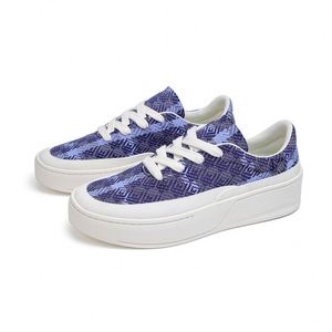 2025 New Style <b>Canvas</b> Lace-up Shoes Mens Casual Sneakers Comfort Breathable Thick Soles Flexible Rubber Outsole Genuine Leather - Product Image 1