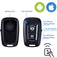 Télécommande pour appareil photo de téléphone pour photos et vidéos, télécommande d'obturateur avec bouton de selfie sans fil BT pour iPhone Android