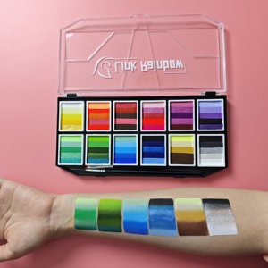 ชุดสีเพ้นท์หน้าและตัวสำหรับเด็ก สูตรน้ำ สำหรับแต่งหน้าบนเวที ระบายสีเพื่อศิลปะและความคิดสร้างสรรค์ - Product Image 1