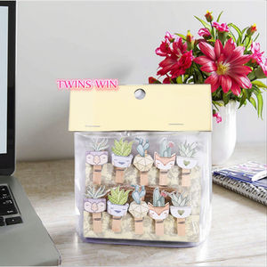 Joli design, achat <span class=keywords><strong>en</strong></span> <span class=keywords><strong>ligne</strong></span>, <span class=keywords><strong>cactus</strong></span>, clip <span class=keywords><strong>en</strong></span> bois, 10 pièces, 371 - Product Image 3