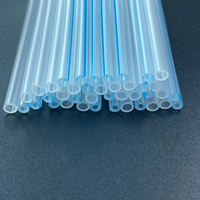 Tubes médicaux jetables en plastique double, personnalisés, à vente chaude, avec ligne bleue radiopacique, tube en PVC transparent pour fournitures médicales