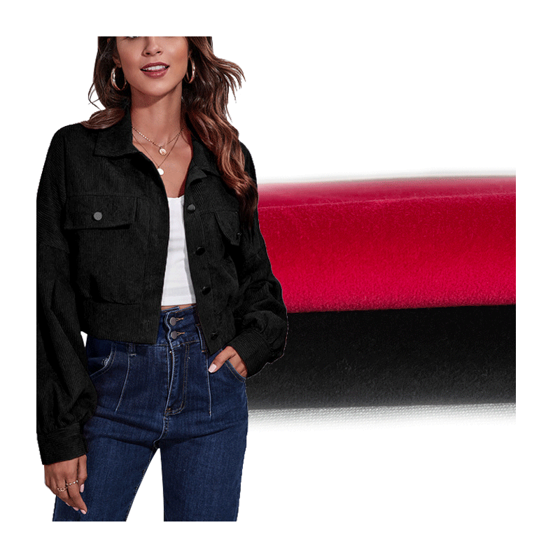 Oeko-Tex BCI Certified Inventory 98% Cotton 2% Aromatic Polyamide Custom Elastic Color 4.5W Velvet Dress, Hat Fabric