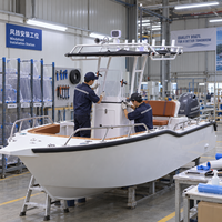 Bateau de pêche à console centrale en aluminium de 18 pieds de haute qualité avec support de canne à pêche et peinture de coque, bateaux de travail à vendre