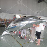 Vente chaude Dauphins Volants Géants Animaux Marins Gonflables Décorations De Fête D'été Durable PVC Oxford Événements En Plein Air Numériques
