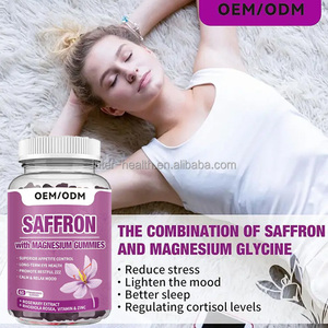 Ausreson OEM Azafrán Magnesio Gummies Sueño Alivio del estrés Suplemento de apoyo al estado de ánimo Extracto de goma de azafrán orgánico Azafrán Gummies - Product Image 2