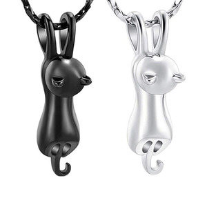 Sevimli paslanmaz çelik kedi kremasyon takı anıt Keepsake kedi charm <span class=keywords><strong>urn</strong></span> kolye cenaze pet kolye <span class=keywords><strong>urn</strong></span> kremasyon kül tutucu - Product Image 3
