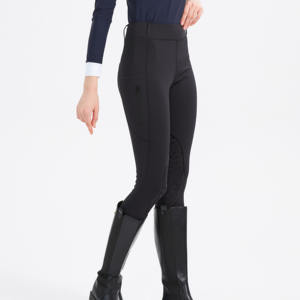 批发定制硅胶纯色女式马术裤吸湿排汗打底裤用于骑马训练中国制造 - Product Image 3