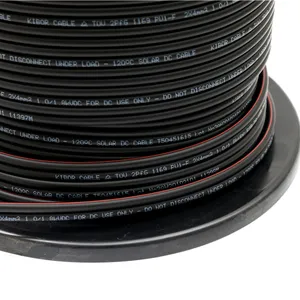 H1Z2Z2-K 2x4 sqmm 1500vdc solar cables ningbo 4mm2 solar extension cable