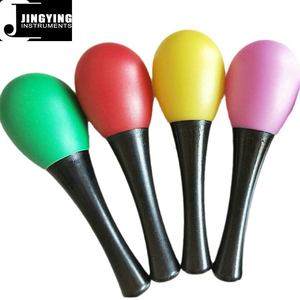 2024 Jingying Music Maracas Series, venta al por mayor Orff Children Rhythm Instrument Multicolor Plastic Egg Maracas - Product Image 1
