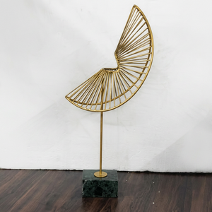 trending aluminum Geometric Sculpture Abstract Artistic Tabletop Decor for Living Room Handmade Metal Craft - Product Image 1