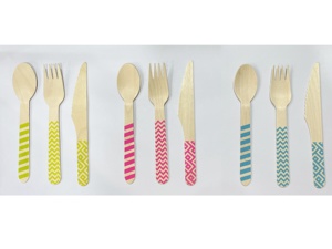 Ustensiles en bois gravés personnalisés <span class=keywords><strong>couverts</strong></span> jetables pour décor de fête cuillère en bois personnalisée couteau fourchette pour anniversaires mariage - Product Image 6