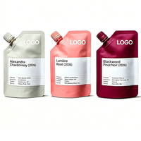 Emballage de pochette de recharge de liquide de jus de sac à bec verseur imprimé personnalisé Sac de pochette à bec verseur de cornue Pochette d'emballage pour liquide