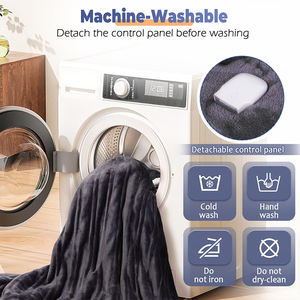 بلوفر بغطاء رأس قابل للارتداء ، بطانية بغطاء رأس مع أكمام ، محمول للتدفئة بالحجم الكامل وبطارية قابلة لإعادة الشحن تعمل بالطاقة - Product Image 6