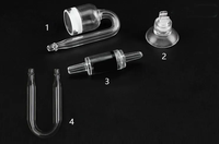 Ensemble de Mini diffuseur de CO2 en verre pour Aquarium