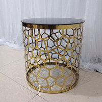 Ensembles de table basse ronde de couleur d'or Ct002 @ 1 meubles modernes de salon personnalisés en métal moderne en acier inoxydable