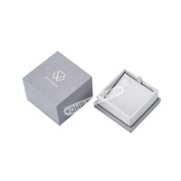 Luxe Logo personnalisé rigide coton lin tissu Fine Jewelry boucles d'oreilles bague de mariage collier montre stockage boîtes d'emballage cadeau