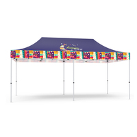 Tenda lipat 3x3m tahan lama untuk penggunaan dalam dan luar ruangan untuk pameran & kios pasar