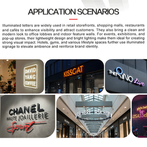 Insegna al Neon <span class=keywords><strong>LED</strong></span> RGB Personalizzata con Luci a Specchio per Decorazione di Negozi e Attività Commerciali - Product Image 6