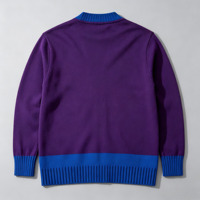 Cardigans en tricot surdimensionnés unisexes personnalisés pour hommes, broderie, manches longues, col rond, boutons