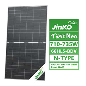 Paneles Solares Jinko Tier 1 de 700w 705w 710w 715w 720w 735w Monocristalinos de Doble Vidrio para Uso Doméstico - Product Image 1
