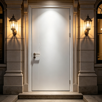 Porte en bois massif avec film décoratif, épaisseur de surface 160 mm, isolation acoustique 30 dB, certifiée FSC