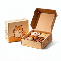 Boîtes d'expédition en carton ondulé personnalisées avec motif animalier, logo personnalisé, pour l'emballage de produits pour animaux de compagnie