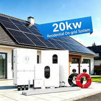 Système solaire photovoltaïque triphasé 20 kW connecté au réseau, onduleur intelligent IP65 avec surveillance Wi-Fi, norme européenne 400 V 50 Hz, kit solaire en gros