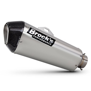 Pot d'échappement universel Brocks CT SINGLE pour <span class=keywords><strong>moto</strong></span> 60mm pour GSXR1000R CBR1000RR R1 MT10 ZX10R Z900 CBR650R 765RS S1000RR RSV4 - Product Image 1