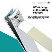 Ensemble de coupe-ongles en acier inoxydable durable et portable, outils de manucure, lime à ongles en verre 4 pièces dans un emballage en boîte, marque BYM