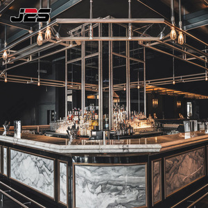 Banquette d'angle de luxe en marbre avec structure métallique, idéale pour les restaurants, les cafés et les espaces de <span class=keywords><strong>bar</strong></span> commerciaux - Product Image 4