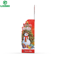 Présentoir fait sur commande de carton du sol au plafond de présentoir de cadeau de Noël pour le chocolat de Noël