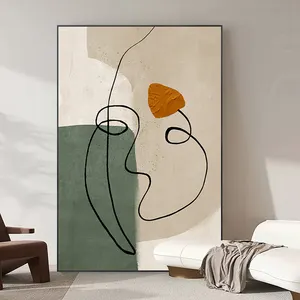 Pintura abstrata do corpo da nude minimalista, pintura de parede da linha nude, arte, pintura pendurada para decoração de casa, pinturas abstratas