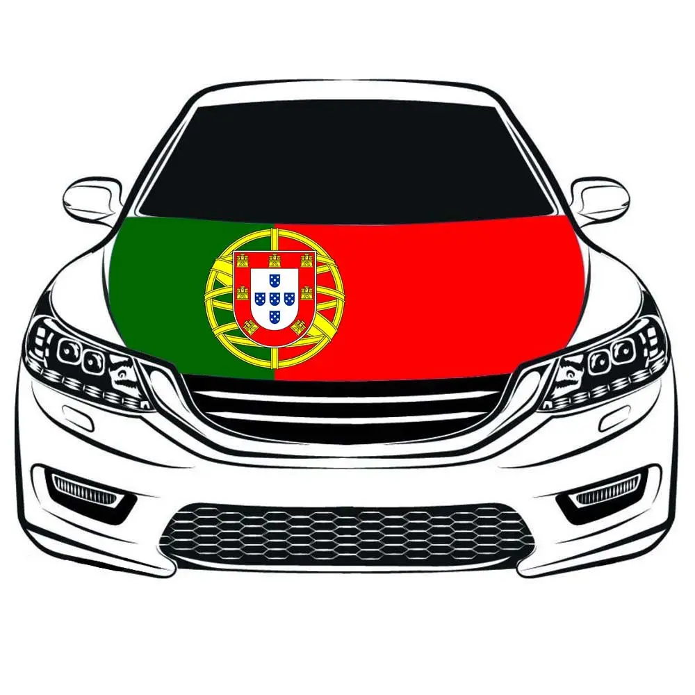 2022 Katar Portugal Auto Motorhaube Abdeckung Sport Fan Portugal dekorative Auto Motorhaube Socken Abdeckung