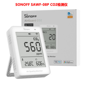 SONOFF SAWF-08P AirGuard CO2 Matter Wi-Fi Moniteur <span class=keywords><strong>de</strong></span> Qualité <span class=keywords><strong>de</strong></span> l'Air Multimètre Compatible Alexa pour la Maison et les Nouveaux Espaces Professionnels - Product Image 1