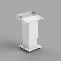 Nouvelle arrivée, table d'ordinateur portable en métal à hauteur réglable pneumatique moderne, bureau assis-debout à levage à gaz, bureau commercial, maison, école, iPad