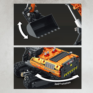 Reobrix 22003 拼图电动机械挖掘机 APP 远程控制车辆玩具 MOC 积木游戏 - Product Image 4