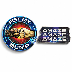 Project Hail Mary Merchandise: Pin de metal personalizado, Pin de esmalte Galaxy, Pin de solapa, Llavero, Imán de nevera con diseño Fist My Bump Amaze Amaze Amaze - Product Image 1