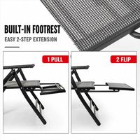 Chaise pliante d'extérieur, chaise de plage, chaise de camping, chaise de patio, chaise de pêche, chaise longue, fauteuil inclinable - Design moderne en aluminium