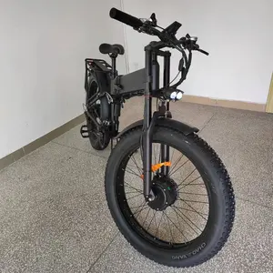 21Speed Ebike พับ2000W Dual มอเตอร์จักรยาน48v21Ah เบรคไฮดรอลิก Full Suspension ไขมันยางไฟฟ้าจักรยานมอเตอร์คู่