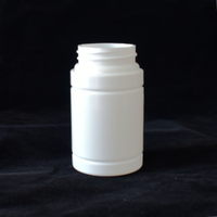 Récipient pharmaceutique de bouteille de HDPE en plastique blanc de 80ml pour la poudre solide orale de comprimé de pilule de médicament avec le bouchon à vis CRC