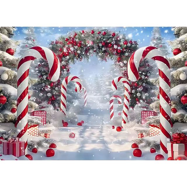 YINGZHI Brand Christmas Style 8x6ft Vinyl Art Cloth Fireplace Photography Backdrop Xmas Tree Snow Design for Event Studio Use