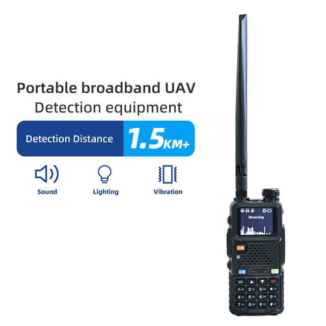Handheld Portable Uav Detector 300-6200MHz Passive Drone Detection: Identifies All DJI, Autel, FPV Models.1.5km Detection Range.