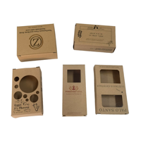 Mini boîte en papier kraft avec fenêtre pour savon, emballage en carton artisanal, boîte cadeau pour savon fait maison, friandise ou cadeau.